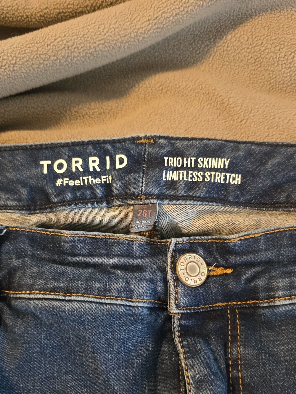 torrid Trio Fit Skinny Jeans - Dark Blue Denim